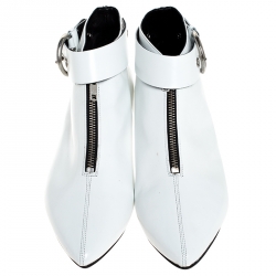 Isabel Marant White Leather Rilows Ankle Boots Size 40