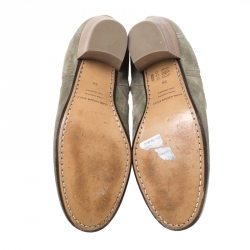 Pre Owned Isabel Marant Khaki Suede Dicker Ankle Boots Size 38