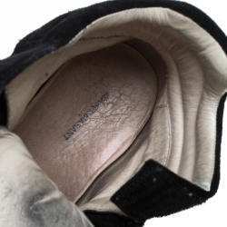 Pre Owned Isabel Marant Black Suede And Leather Bekett Wedge Sneakers Size 38