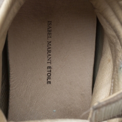 Pre Owned Isabel Marant Grey Suede Bekett Wedge High Top Sneakers Size 39