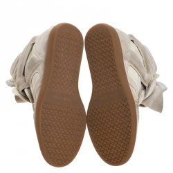 Pre Owned Isabel Marant Grey Suede Bekett Wedge High Top Sneakers Size 39