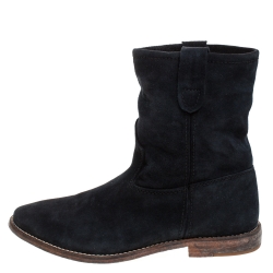 Isabel Marant Blue Suede Cluster Ankle Boots Size 37