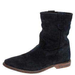 Isabel Marant Blue Suede Cluster Ankle Boots Size 37