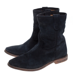 Isabel Marant Blue Suede Cluster Ankle Boots Size 37