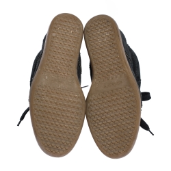 Pre Owned Isabel Marant Dark Blue Suede Bobby Wedge Sneakers Size 41