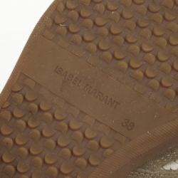 Pre Owned Isabel Marant Beige Bekett Wedge Sneakers Size 38