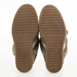 Pre Owned Isabel Marant Beige Bekett Wedge Sneakers Size 38