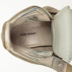 Pre Owned Isabel Marant Beige Bekett Wedge Sneakers Size 38