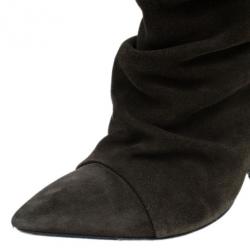 Pre Owned Isabel Marant Brown Suede and Leather Andrew Ankle Boots Size 37