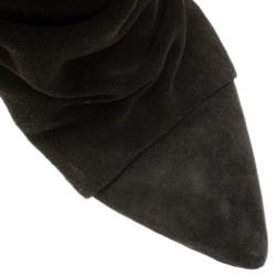 Pre Owned Isabel Marant Brown Suede and Leather Andrew Ankle Boots Size 37