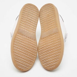 Pre Owned Isabel Marant White/Black Leather and Suede Beth Velcro Low Top Sneakers Size 40