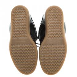 Pre Owned Isabel Marant Black Suede And Leather Bekett Wedge Sneakers Size 36