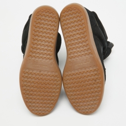 Pre Owned Isabel Marant Black Suede And Leather Bekett High Top Sneakers Size 38