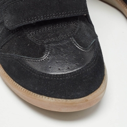 Pre Owned Isabel Marant Black Suede and Leather Bekett Sneakers Size 39