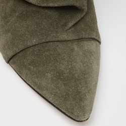 Pre Owned Isabel Marant Black/Grey Suede and Leather Andrew Ankle Boots Size 39