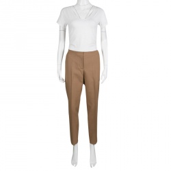 Issa Brown Wool Tailored Pants M