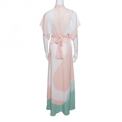 Issa Pollyanna Multicolor Printed Chiffon Maxi Dress S