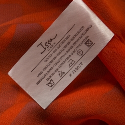 Issa Blue and Orange Print Silk Maxi Kaftan Dress M