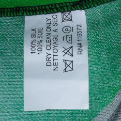 Pre Owned فستان عيسى مطبوع أخضر ستان جيرسيه ماكسي M