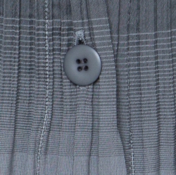 Pre Owned Issey Miyake Grey Plisse Detail Long Sleeve Button Front Shirt S