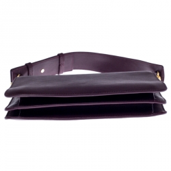 Pre Owned  J.W.Anderson Dark Burgundy Leather Anchor Logo Chain Shoulder Bag