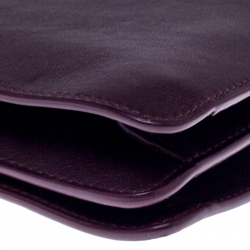 Pre Owned  J.W.Anderson Dark Burgundy Leather Anchor Logo Chain Shoulder Bag