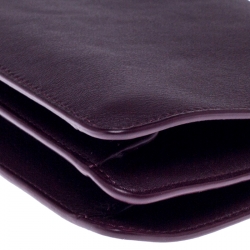 Pre Owned  J.W.Anderson Dark Burgundy Leather Anchor Logo Chain Shoulder Bag