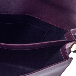 Pre Owned  J.W.Anderson Dark Burgundy Leather Anchor Logo Chain Shoulder Bag