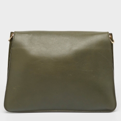 J.W.Anderson Dark Green Suede and Leather Large Pierce Shoulder Bag