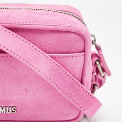 مملوكة مسبقًا Jacquemus Pink Suede Le Baneto Crossbody Bag