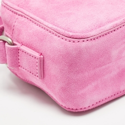 مملوكة مسبقًا Jacquemus Pink Suede Le Baneto Crossbody Bag