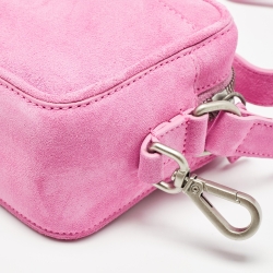 مملوكة مسبقًا Jacquemus Pink Suede Le Baneto Crossbody Bag