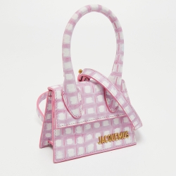 Jacquemus Pink and White Leather Le Chiquito Bag