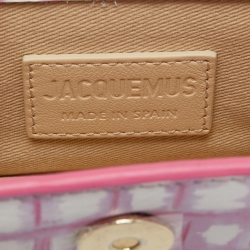 Jacquemus Pink and White Leather Le Chiquito Bag