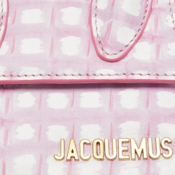 Jacquemus Pink and White Leather Le Chiquito Bag