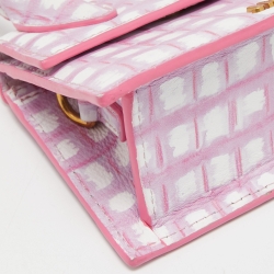 Jacquemus Pink and White Leather Le Chiquito Bag