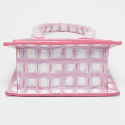 Jacquemus Pink and White Leather Le Chiquito Bag