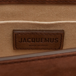 Pre Owned Jacquemus Brown Nubuck Leather Le Chiquito Top Handle Bag
