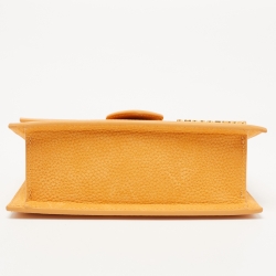 Pre Owned Jacquemus Orange Nubuck Leather Le Bambino Mini Top Handle Bag.