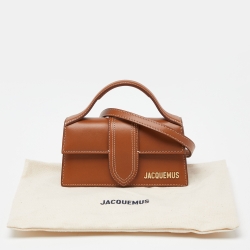 Pre Owned Jacquemus Brown Leather Le Bambino Top Handle Bag