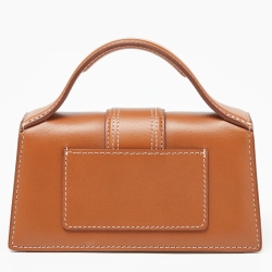 Pre Owned Jacquemus Brown Leather Le Bambino Top Handle Bag