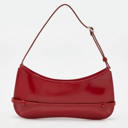مملوكة مسبقًا Jacquemus Red Leather Le Bisou Ceinture Shoulder Bag