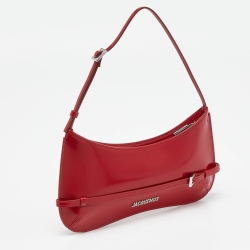 مملوكة مسبقًا Jacquemus Red Leather Le Bisou Ceinture Shoulder Bag