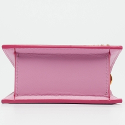Pre Owned Jacquemus Pink Leather Mini Le Chiquito Top Handle Bag