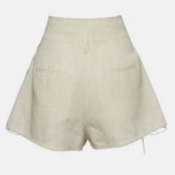 Jacquemus Cream Linen Blend Le Short Santon Shorts M