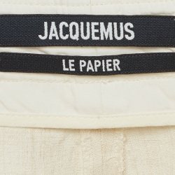 Jacquemus Cream Linen Blend Le Short Santon Shorts M