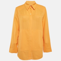 Jacquemus Orange Cotton Crepe Back Slit Shirt XS