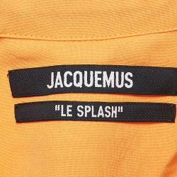 Jacquemus Orange Cotton Crepe Back Slit Shirt XS
