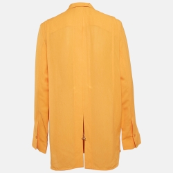 Jacquemus Orange Cotton Crepe Back Slit Shirt XS