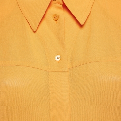Jacquemus Orange Cotton Crepe Back Slit Shirt XS